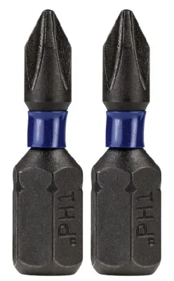 Бита Irwin Impact Pro 1/4" L25мм PH1 2шт (IW6061301)