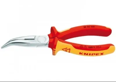 Плоскогубцы с режущими кромками и углом наклона наконечников - 40° Knipex L=160 мм (25 26 160)