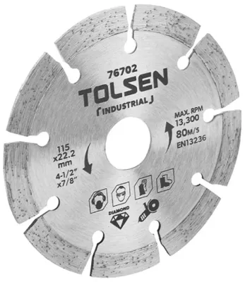 Диск алмазный сегментный 230×10×22.2 мм Tolsen (76707)