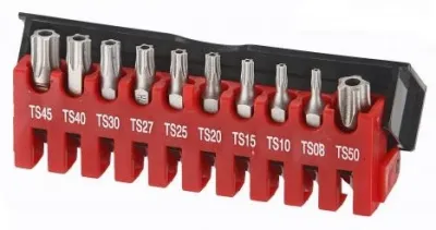 Набор бит 1/4" L25мм TORX PLUS TS8-TS50 с отв. 10 ед. Force (21013)