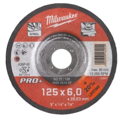 Диск шлифовальный по металлу Milwaukee SG 27/125x6 PRO+ (4932451502)