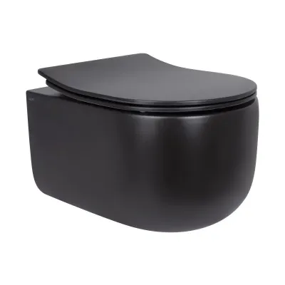 Унітаз підвісний Qtap Taurus QT2433084EUQMB Чорний (Soft-Close)