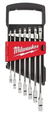 Набор накидных ключей Milwaukee 8-17 мм с трещоткой 7 шт.(4932464993)