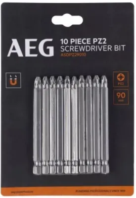 Бита PZ2 1/4" L90мм 10шт AEG ASDPZ29010 (4932479518)