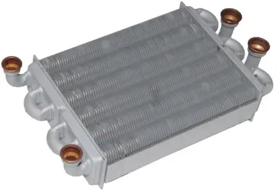 65106300 Теплообменник битермический на газовый котел Ariston Egis FF (короткий)