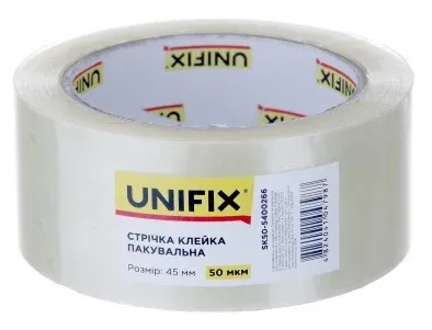 Стрічка клейка пакувальна 200 м 45 мм 50мкм Unifix (SK50-5400266)