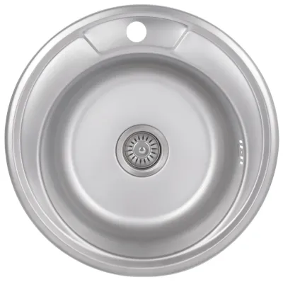 Кухонна мийка Brinex 490-A (satin) 0,6 мм