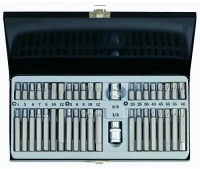Набор бит 10мм HEX, Torx, Spline 42 ед. Force (4421)