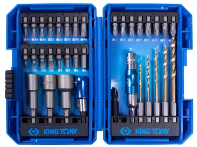 Набор бит King Tony 1/4" TORX, PH, PZ, HEX, SL 35 ед. (1035MR)