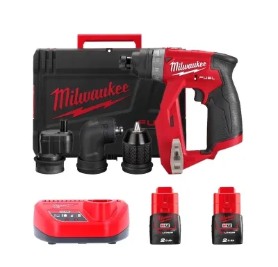 Дрель-шуруповерт аккумуляторный со сменными головками Milwaukee M12 FDDXKIT-202X (4933464979)