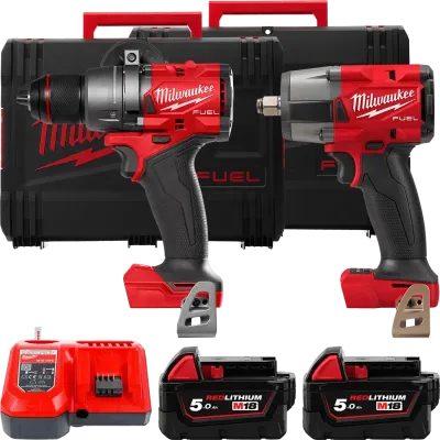 Набор Milwaukee M18 FPP2F3-502X: дрель + гайковерт