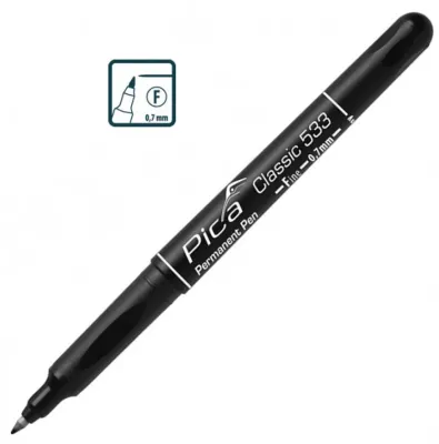 Маркер перманентний ультратонкий Pica Classic Permanent Pen FINE Чорний (533/46)