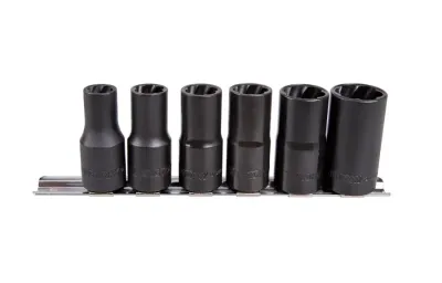 Набор головок для снятия поврежденных гаек King Tony 1/2" 10-12 мм 6ед. 6-ти гранных 9TD036MR