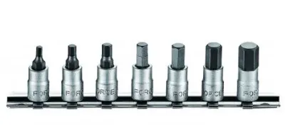 Набор бит в головке 1/4" L32мм HEX H3-H10 7 ед. Force (2073)