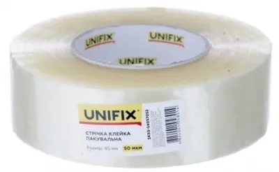 Стрічка клейка пакувальна 750 м 45 мм 50мкм Unifix (SK50-54057052)