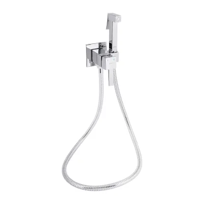 Набір для гігієнічного душу зі змішувачем Qtap Inspai-Varius V00440201 Хром