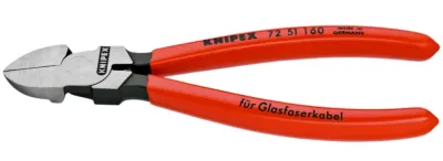 Кусачки боковые для световодов (оптоволоконного кабеля) Knipex L=160 мм (72 51 160)