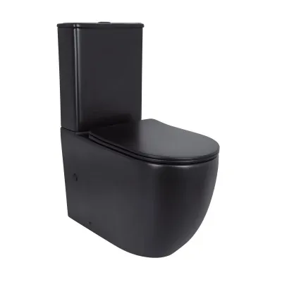 Унітаз-компакт Qtap Robin Ultra Quiet QT13226083AMB Чорний (Soft-close)
