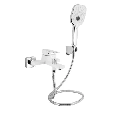 Змішувач для ванни Qtap Gemini 259 Хром / Білий
