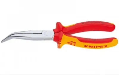 Плоскогубцы с режущими кромками и наконечниками под углом 40° Knipex L=200 мм (26 26 200)