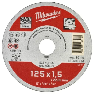 Диск отрезной по металлу Milwaukee SCS 41/125х1.5 (4932451479)