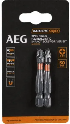 Бита ударная PZ2 1/4" L50мм 2шт AEG AAK502PZ2 (4932479166)