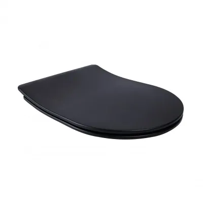 Сидіння для унітаза Qtap Robin, Scorpio QT99U184UF450MB Slim мікроліфт Чорний