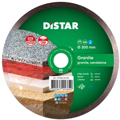 Круг алмазный отрезной 1A1R 200 Granite Distar 11120034015