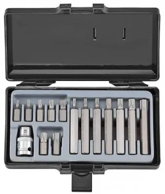 Набор бит 10мм TORX T20-Т55 15 ед. Force (4156)