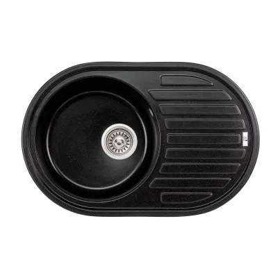Кухонная мойка Lidz (BLM-14) 780x500/200 Черный металлик