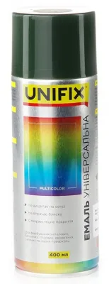 Эмаль акриловая универсальная RAL 6003 Хаки матовая 400мл Unifix (941019)