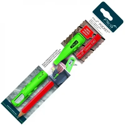 Кофр с точилкой + Карандаш столярный Pica Pocet (505/01)