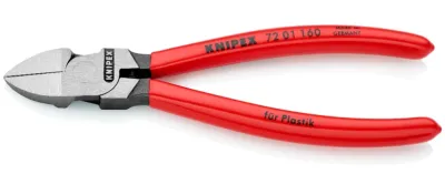 Кусачки диагональные для пластмассы с удлиненным лезвием Knipex L=160 мм (72 01 160)