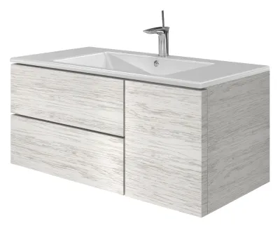 Тумба Botticelli Rimini Rm-100 з умивальником Marlen-100 Ясень Білий