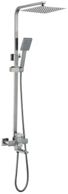 Душевая система Lidz Kubis 1030 на три потребителя (с изливом) (k35) LDKUB1030NKS28538 Nickel
