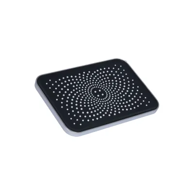 Лейка для верхнего душа Qtap Hlavova 260x180 мм прямоугольная Хром/Черный