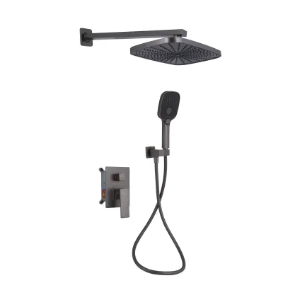 Душевая система Qtap Gemini QTGEM113GMB45698 Gunmetal Black PVD