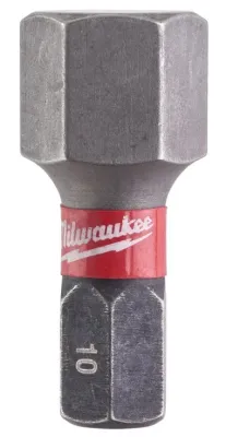 Бита Milwaukee Shockwave 1/4" L25мм HEX10 (2шт) (4932430899)