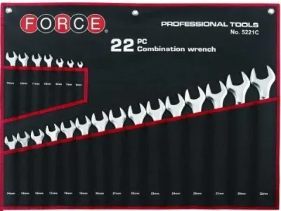 Набор ключей комбинированных 6-32 мм 22 шт. Force (5221C)