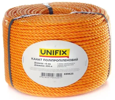 Канат полипропиленовый 200м 6мм Unifix (699625)