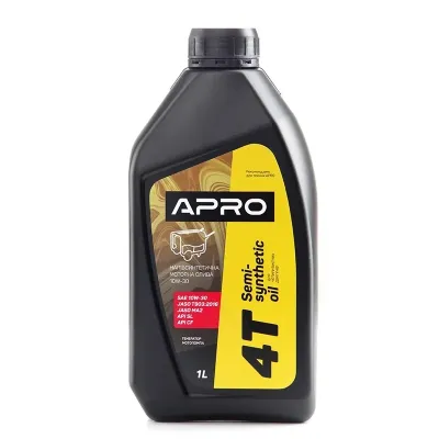 Олива для чотиритактних двигунів напівсинтетична 10W-30 1л Apro 942002