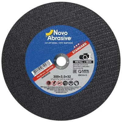 Круг отрезной по металлу NovoAbrasive Standard 300х3.0х32