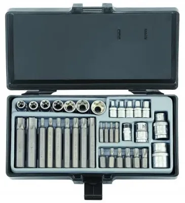 Набор бит TORX T9-Т70 + головки Е-профиль 35ед. Force (4352)