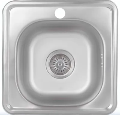 Кухонна мийка Brinex 3838 (satin) 0,6 мм