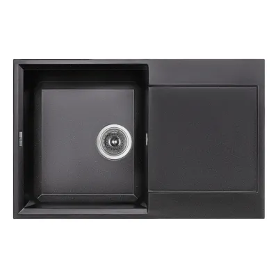 Кухонная мойка Lidz (BLM-14) 790x495/230 Черный металлик