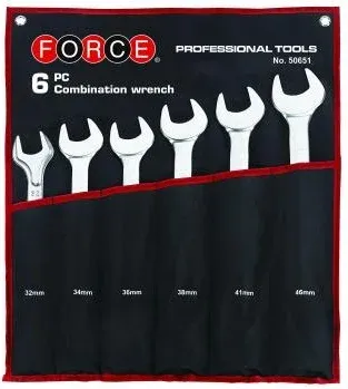 Набор ключей комбинированных дюймовых 1-1/4"-1-5/8" 6 ед. Force (50651S)