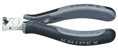 Кусачки торцевые для электроники антистатические Knipex L=115 мм (64 12 115 ESD)
