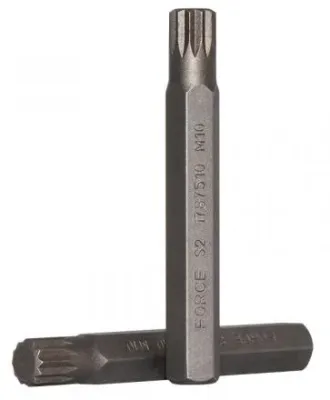 Бита 10мм Force SPLINE 12-ти гранный (Spline) M4 L75 мм