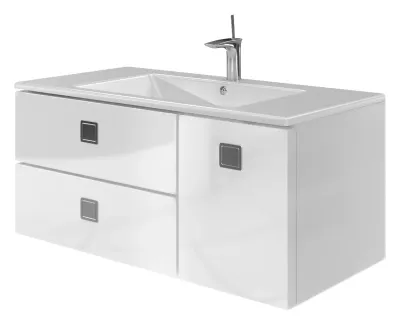 Тумба Botticelli Rimini Rm-100 з умивальником Marlen-100 Біла