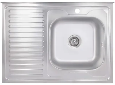 Кухонна мийка Brinex 6080-R (satin) 0,6 мм